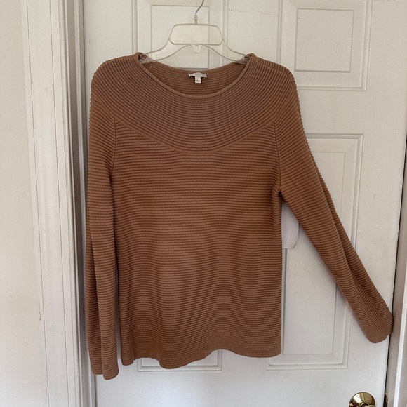 Ribbed Tan Sweater all cotton - Picture 1 of 5